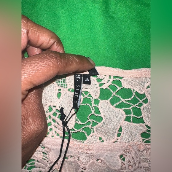 NWT ST Studio Boho Pink Lace Fringe Top size 38/ Medium - Picture 6 of 8